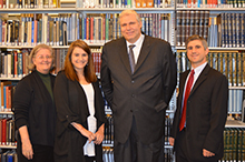 Sam Levine, Professor Sharfman and Librarians